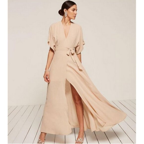 💕REFORMATION💕 Winslow Dress ~ Champagne XS NWOT - Picture 8 of 16